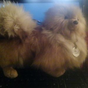 Fuzzy nation cute  dog purse